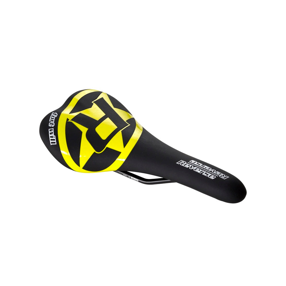 REVERSE COMPONENTS FORT WILL STYLE Saddle, CrMo Rails, Black/Yellow