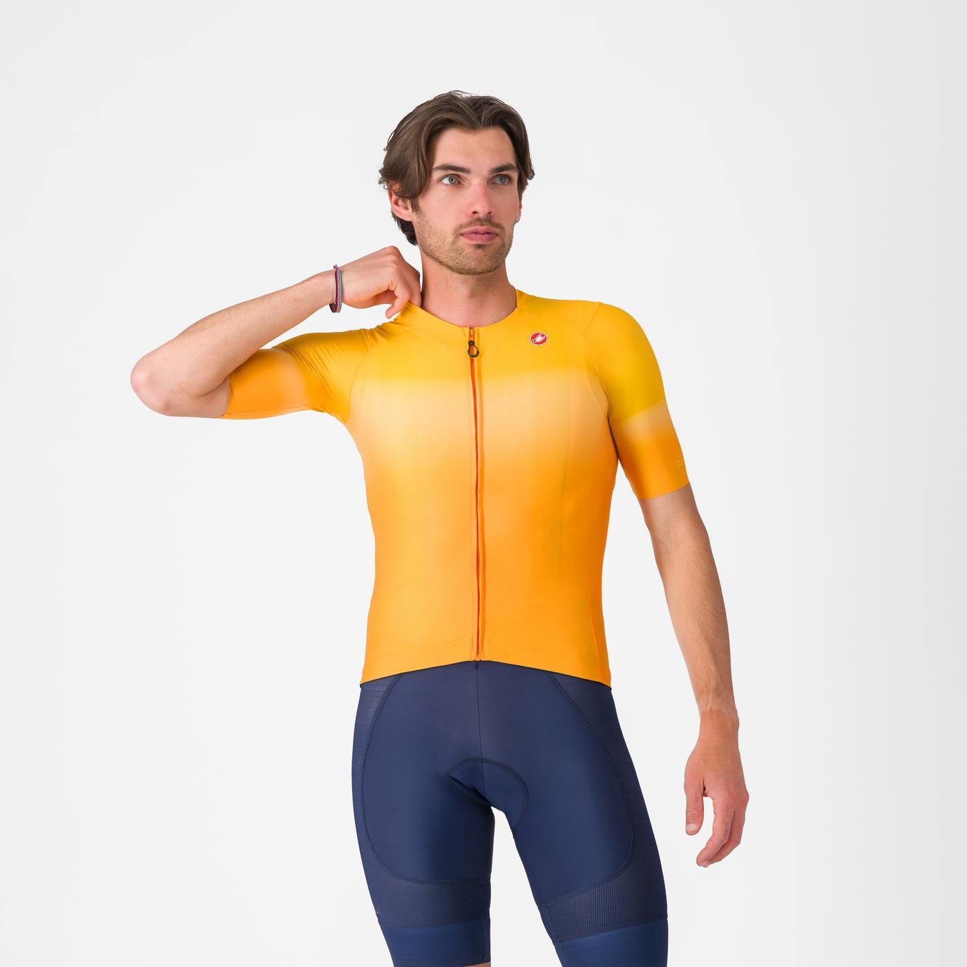 castelli UPF JERSEY 半袖 S CASTELLI UPF Short Sleeve Jersey Orange – Probikeshop