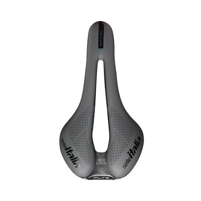 Siodełko SELLE ITALIA FLITE BOOST GRAVEL SUPERFLOW S Szyny Ti316 czarny/szary