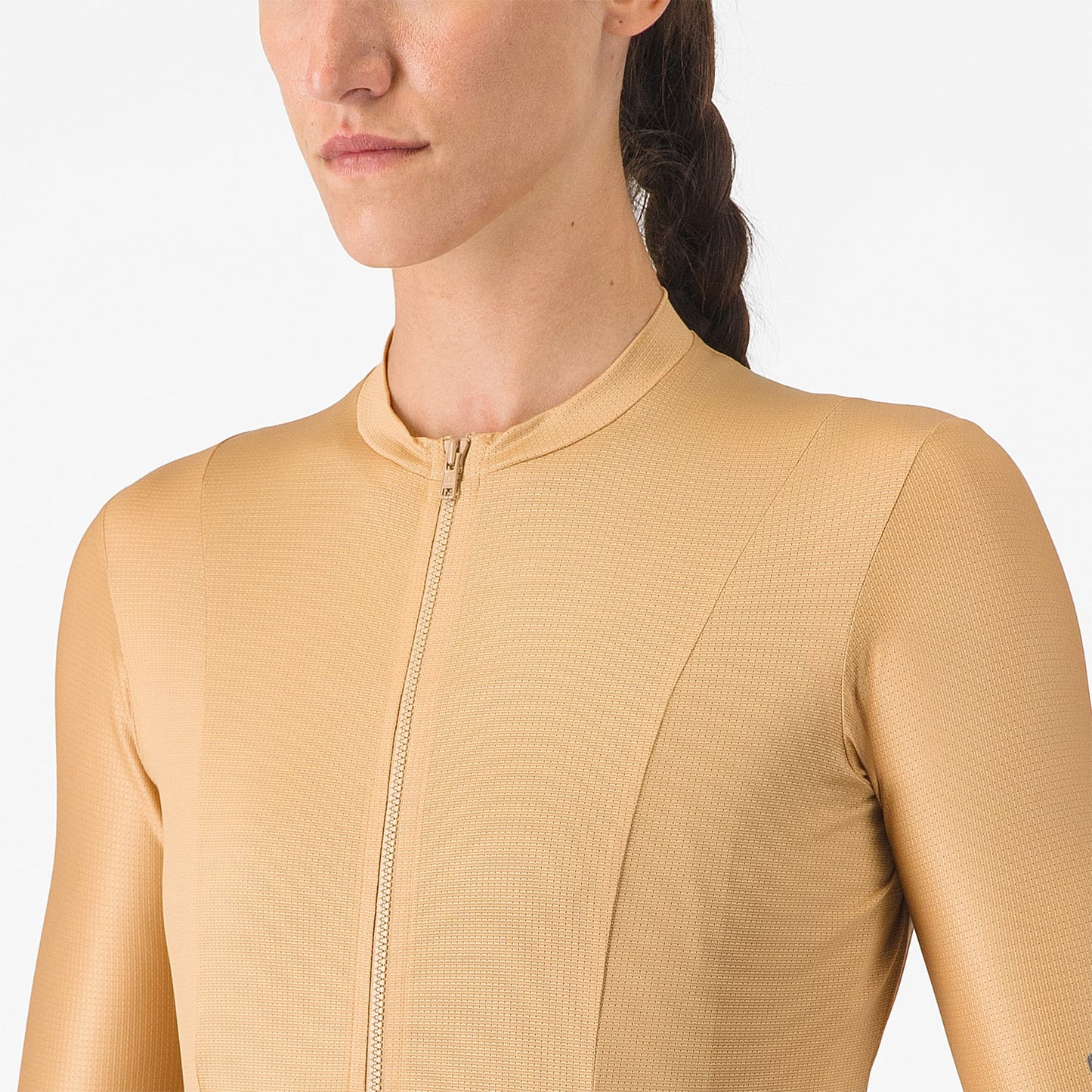 CASTELLI UNLIMITED Bluza damska z krótkim rękawem brązowa