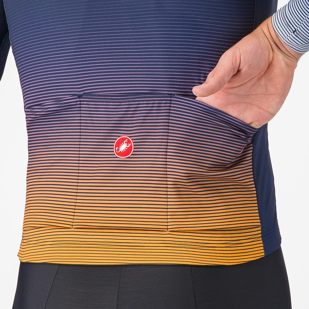 CASTELLLI APICE THERMAL Jersey z długim rękawem niebieski/pomarańczowy