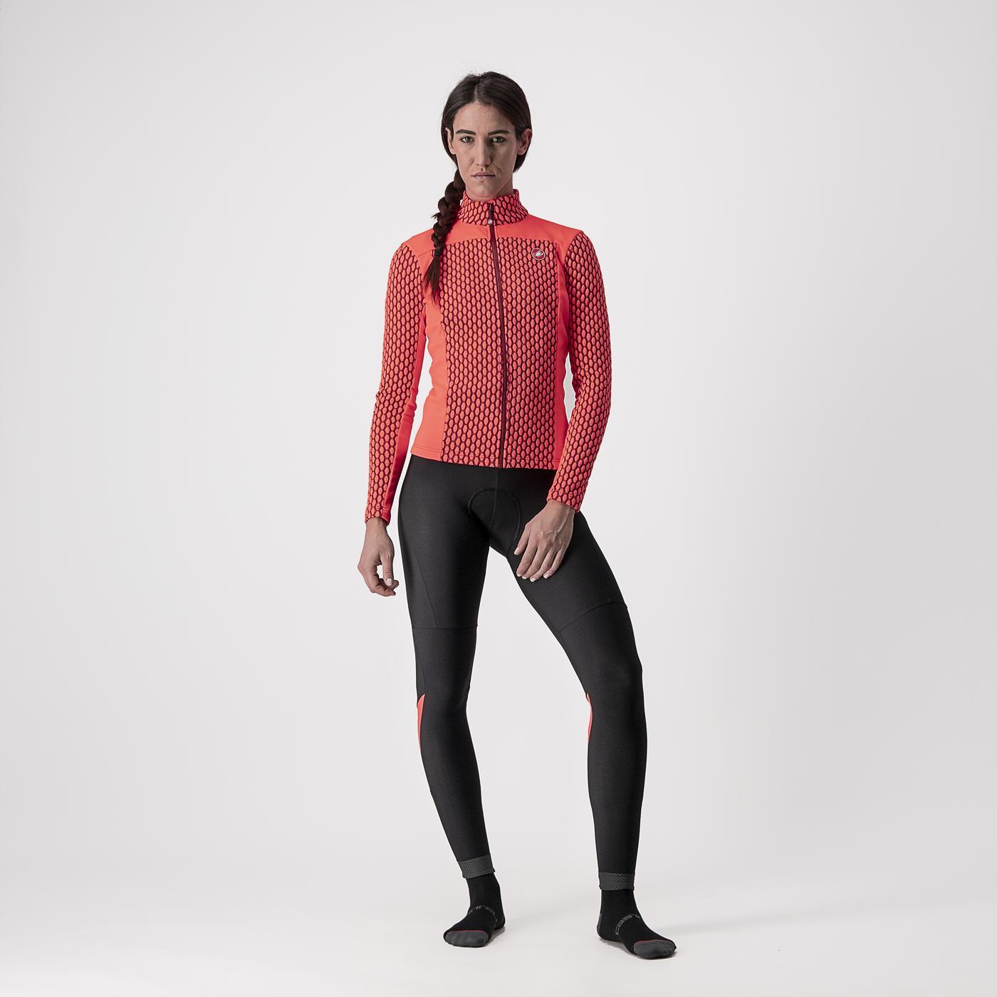 CASTELLI SFIDA 2 Women's Long Sleeve Jersey Pink/Bordeaux