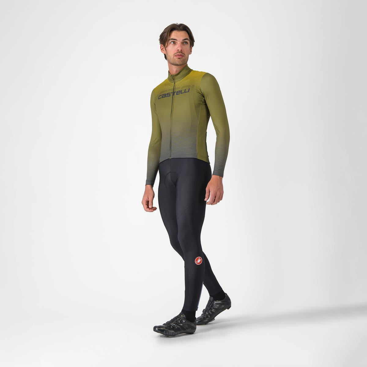CASTELLLI APICE THERMAL Long Sleeve Jersey Blue/Mango Mojito