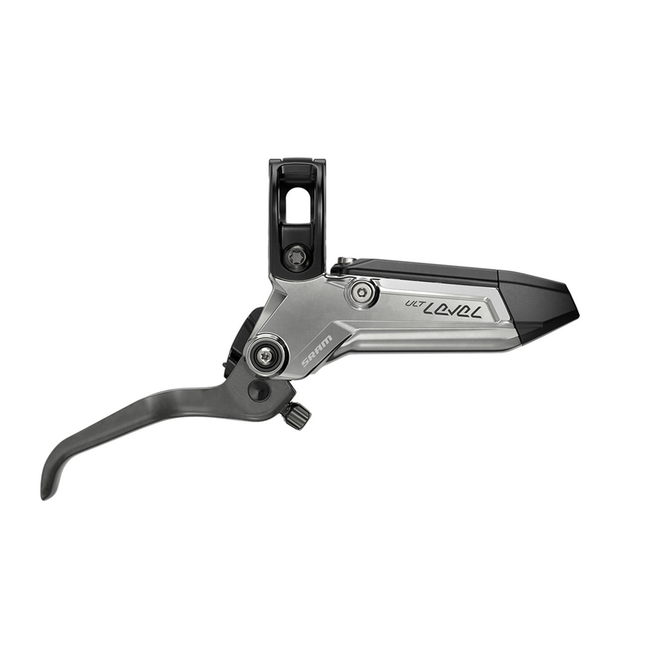 SRAM LEVEL ULTIMATE STEALTH 4-tłoczkowy tylny hamulec z włókna węglowego Srebrny tytanowy osprzęt