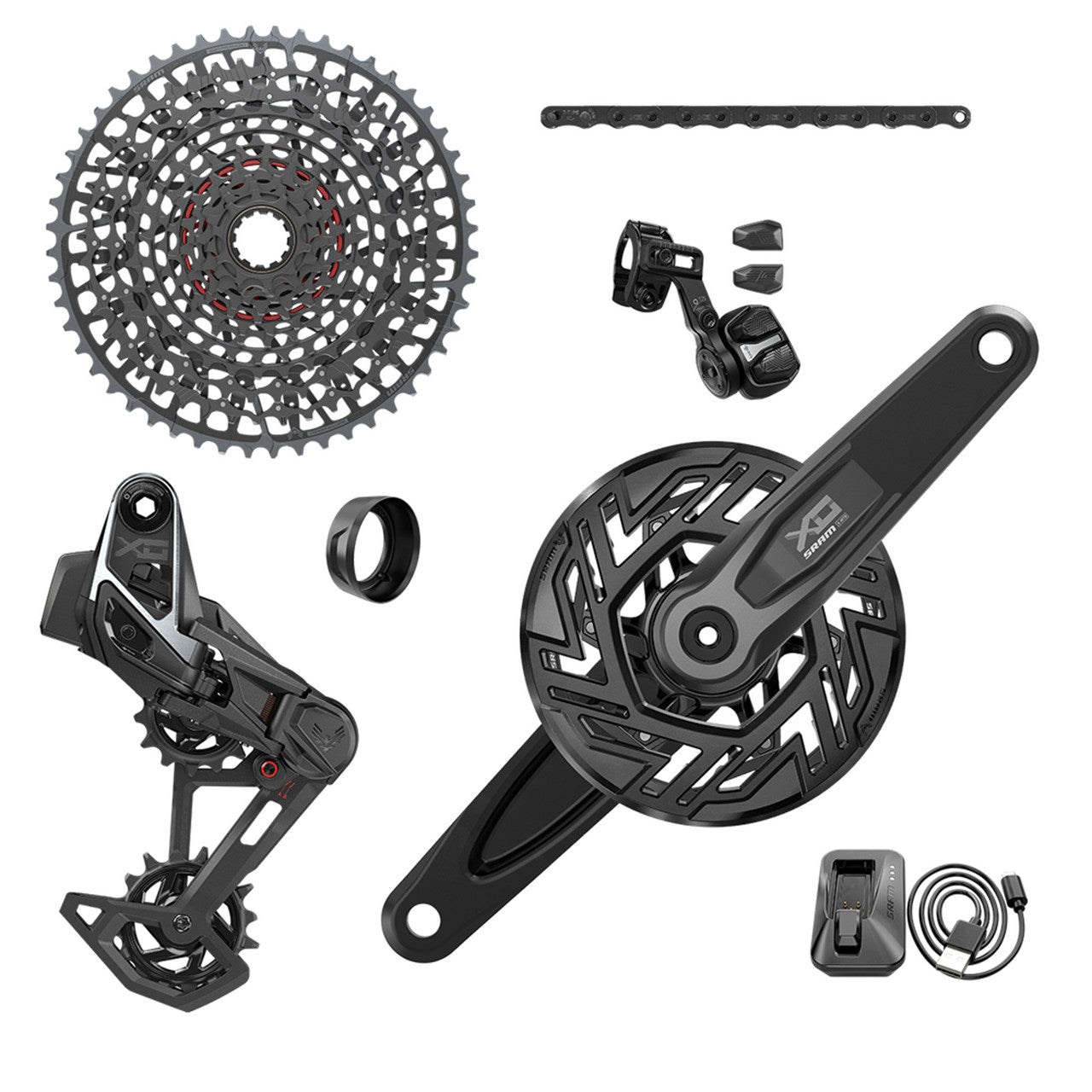 SRAM X0 EAGLE E-MTB BOSCH ISIS AXS T-TYPE 36 zębów CLIP-ON 10/52 Pakiet