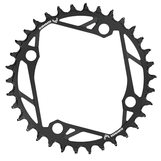 SRAM T-TYPE EAGLE 12V 4 otwory 104mm Alu Black Mono Chainring