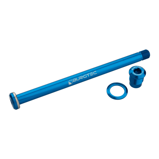 Oś tylnego koła BURGTEC 174 mm do ramy Yeti ciemnoniebieska