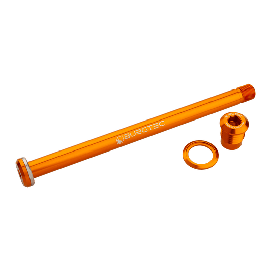 Oś tylnego koła BURGTEC 174 mm do ramy Yeti Orange