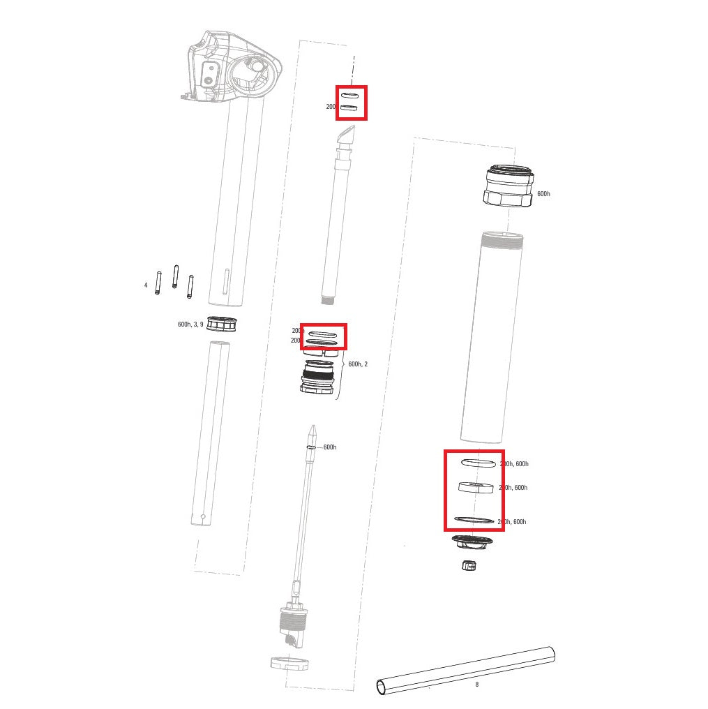 Maintenance Kit 200 h/An ROCKSHOX REVERB AXS A1/A2