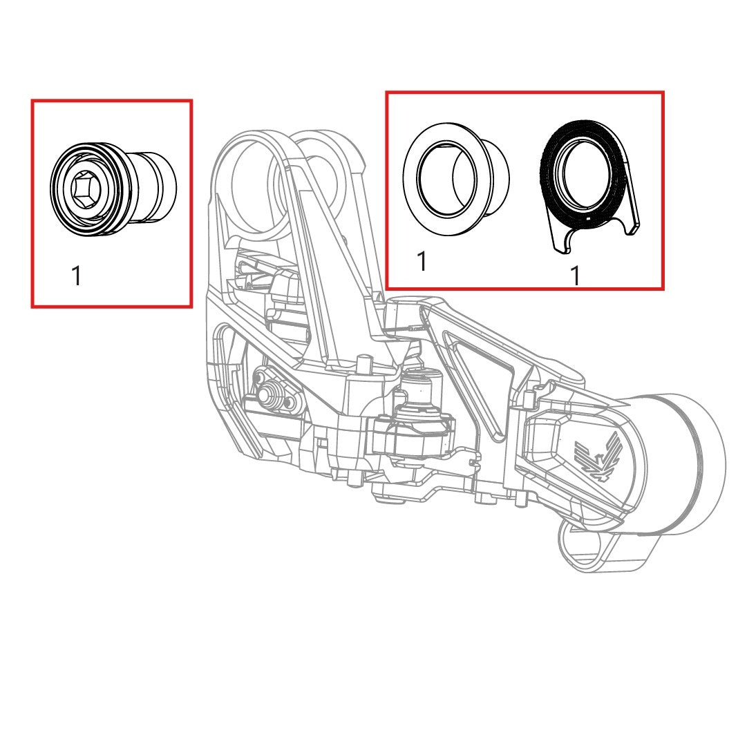 Zestaw śrub montażowych przerzutki SRAM XX-SL T-TYPE EAGLE AXS