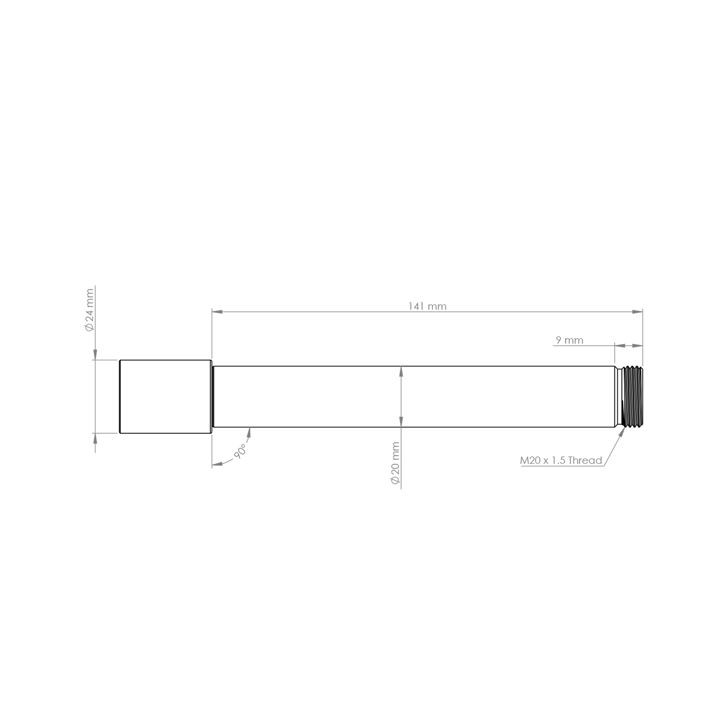Oś przedniego koła BURGTEC do widelca Öhlins DH38 czarna