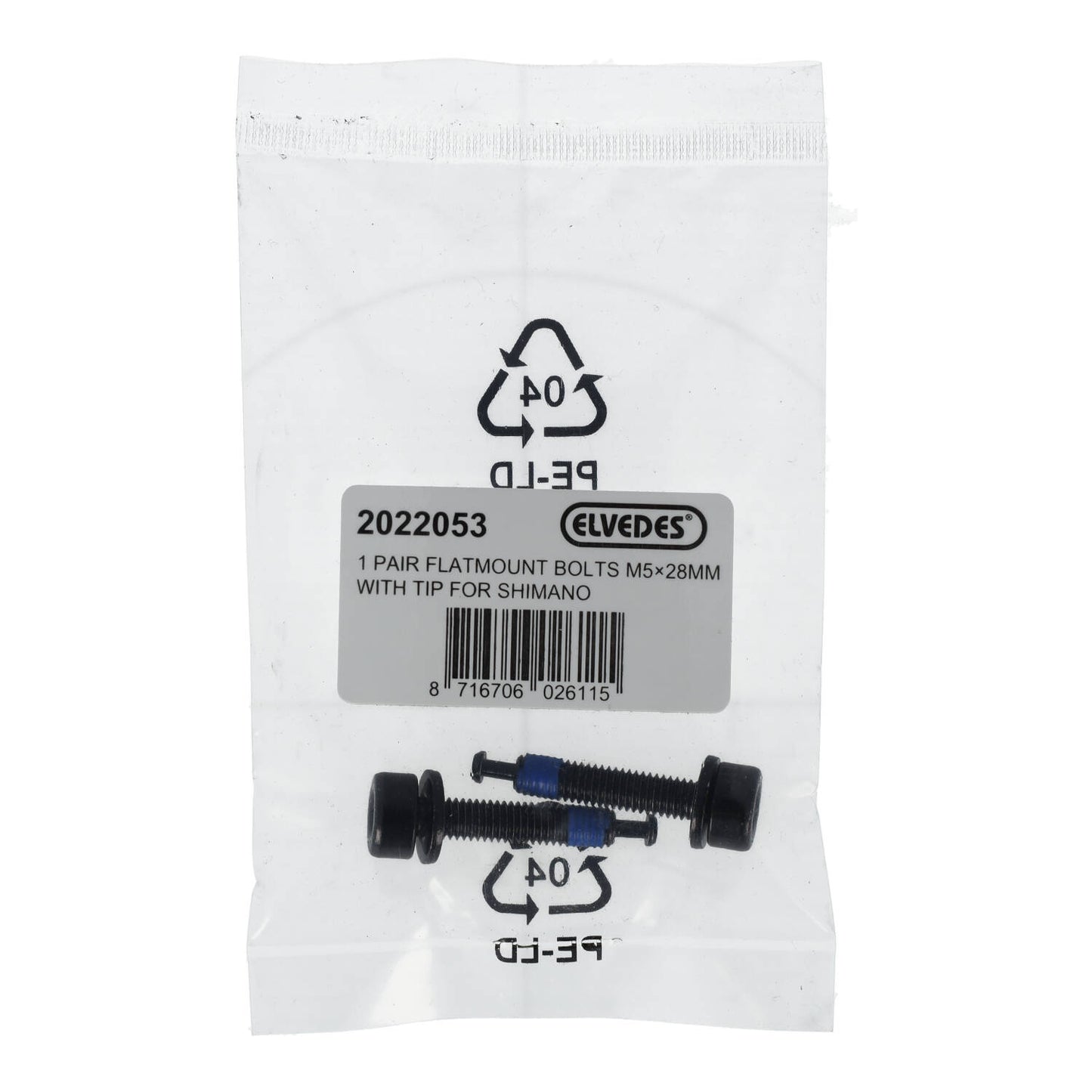ELVEDES FM Śruba montażowa zacisku tylnego Shimano M5x28 typ C