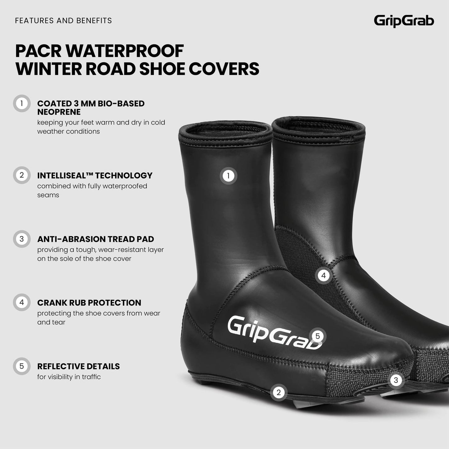 Pokrowiec na buty GRIPGRAB PACR WATERPROOF ROAD czarny
