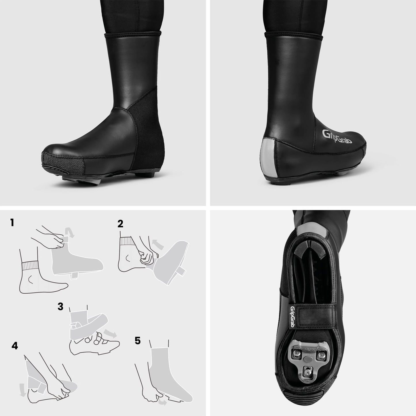 Pokrowiec na buty GRIPGRAB PACR WATERPROOF ROAD czarny