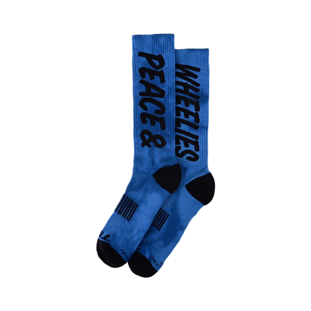 TROY LEE DESIGNS PERFORMANCE PEACE & WHEELIES Socks Blue