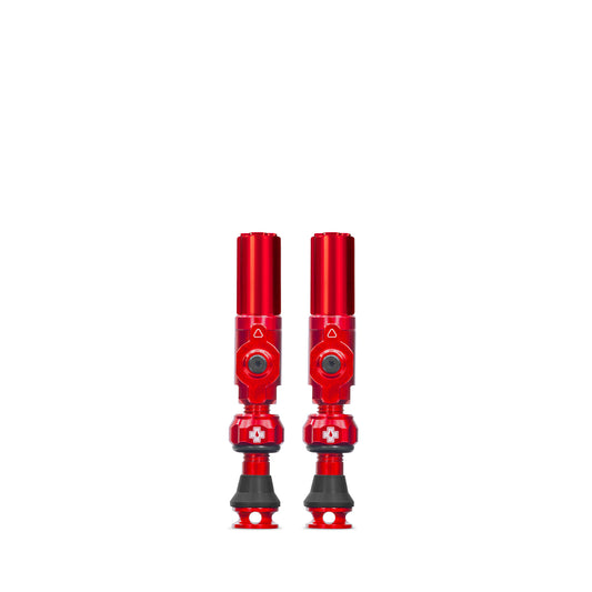 Zawory bezdętkowe MUC-OFF Big Bore Hybrid (Schrader) Small Red