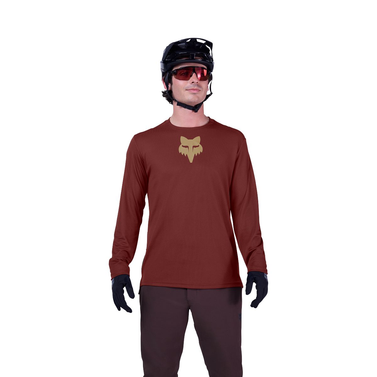 FOX RANGER FOX HEAD Long Sleeve Jersey Bordeaux