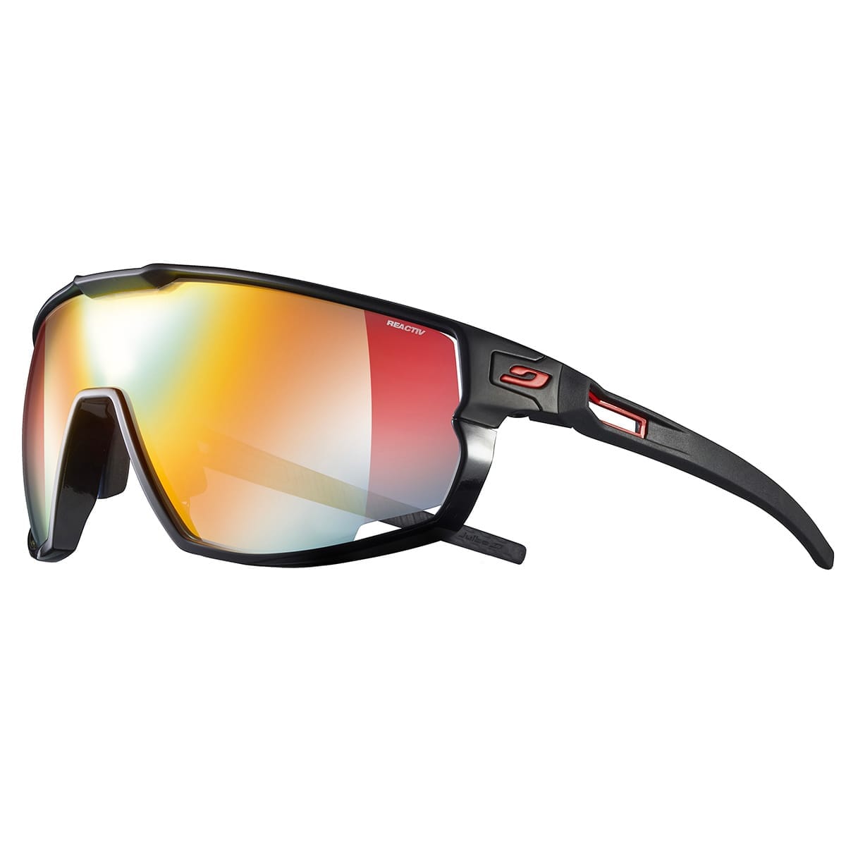 Lunettes JULBO RUSH Noir Mat/Noir Brillant Reactiv Jaune/Marron