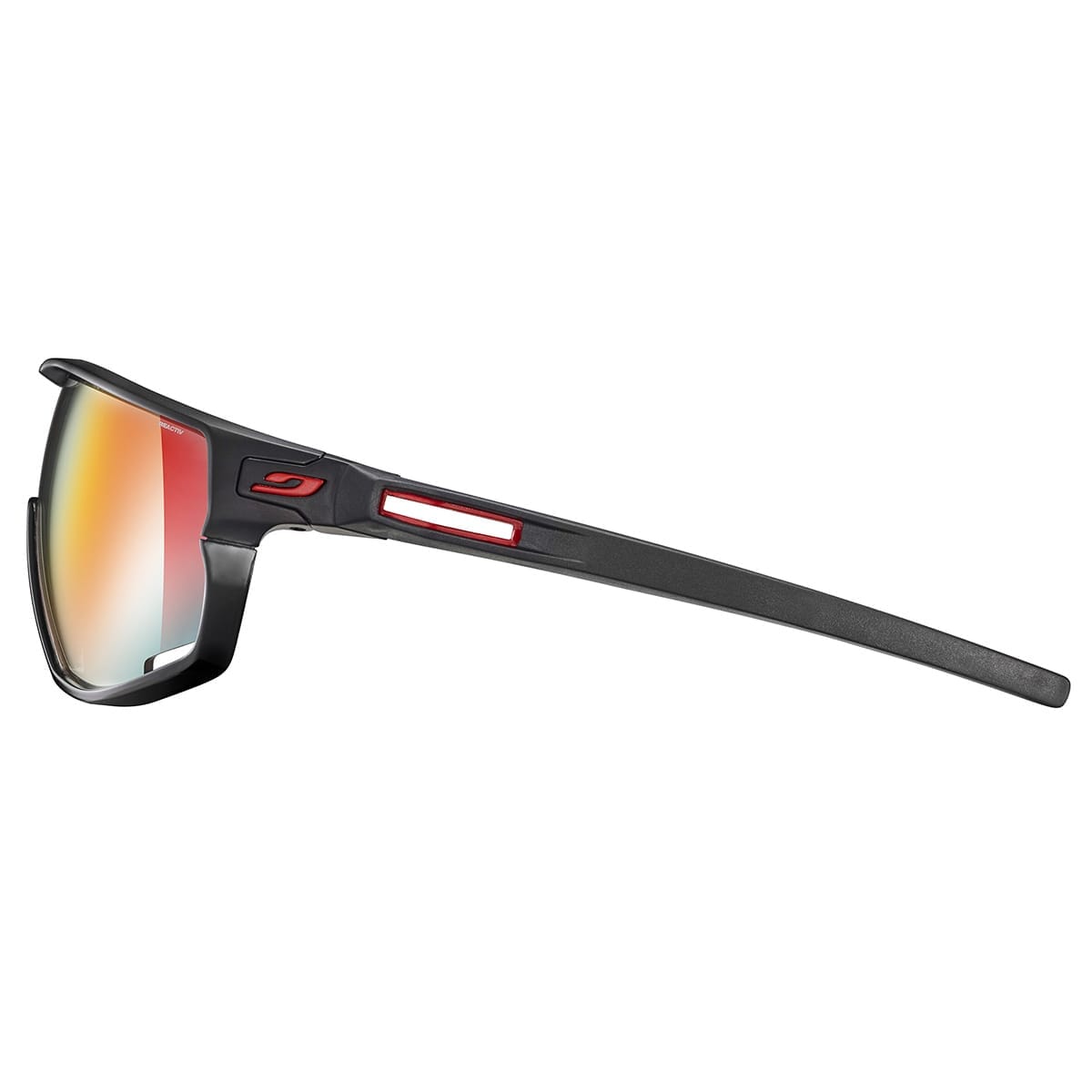 Lunettes JULBO RUSH Noir Mat/Noir Brillant Reactiv Jaune/Marron
