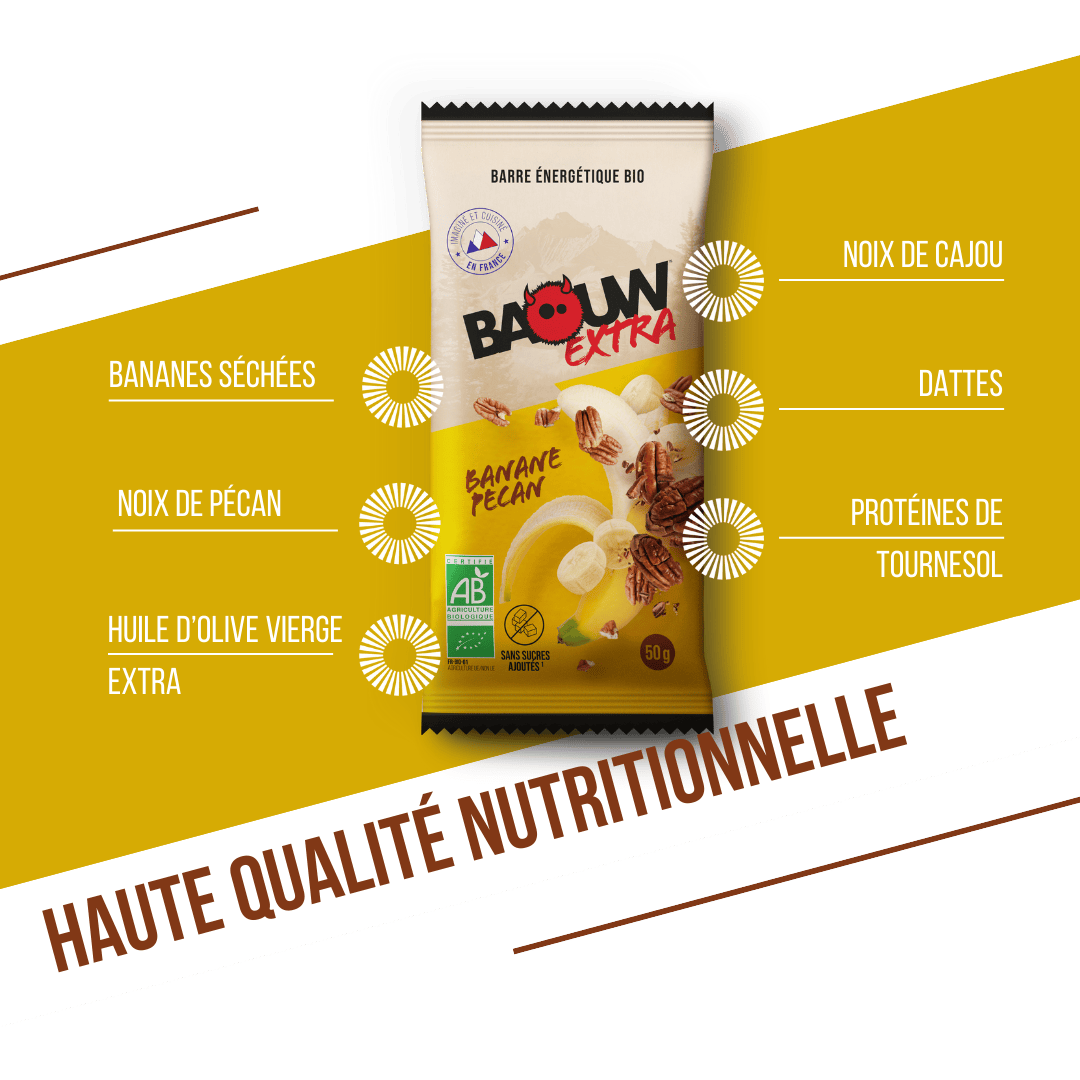 BAOUW ORGANIC EXTRA Baton energetyczny bananowo-pekanowy (50g)