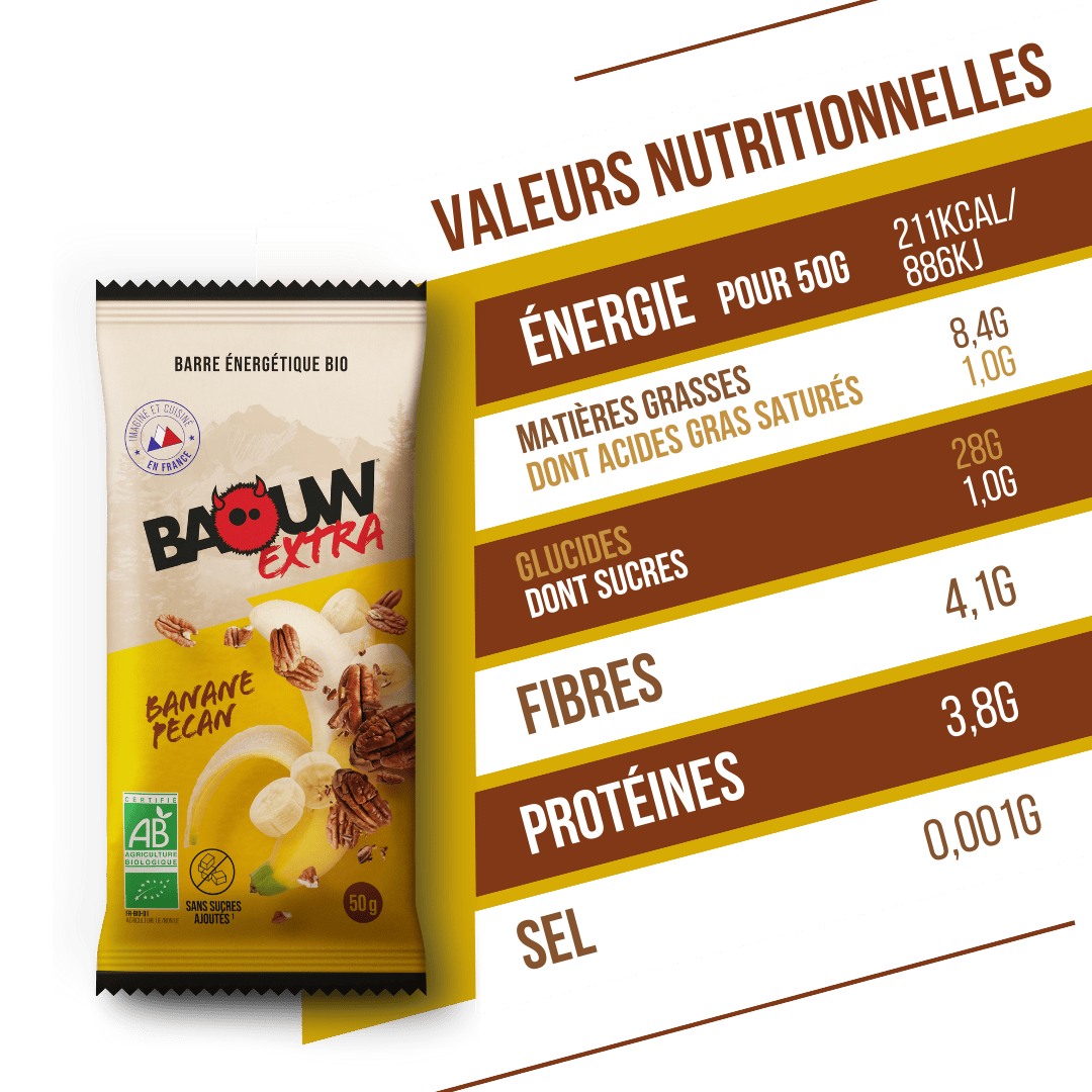 BAOUW ORGANIC EXTRA Baton energetyczny bananowo-pekanowy (50g)