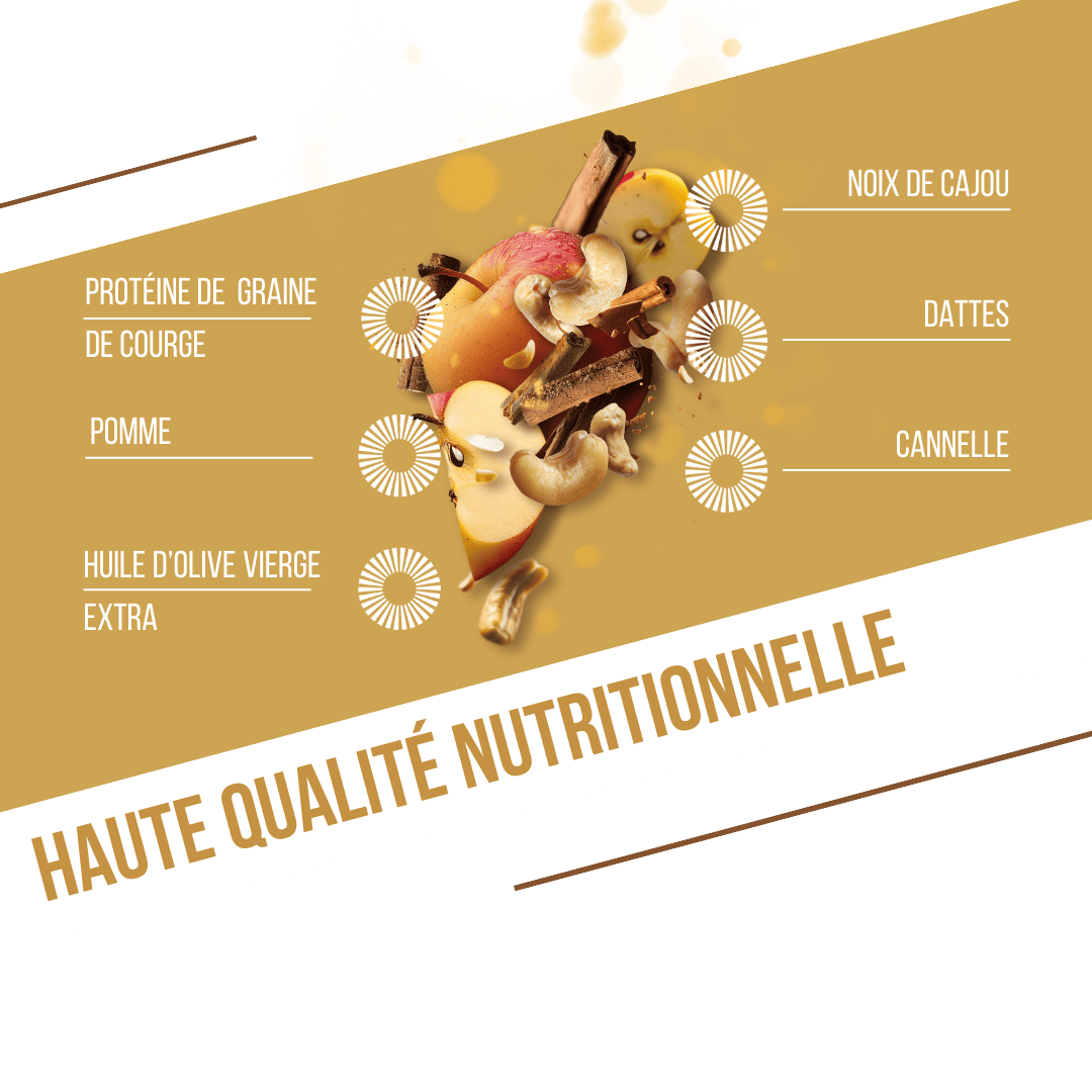BAOUW ORGANIC EXTRA Apple/Cinnamon Protein Bar (50g)