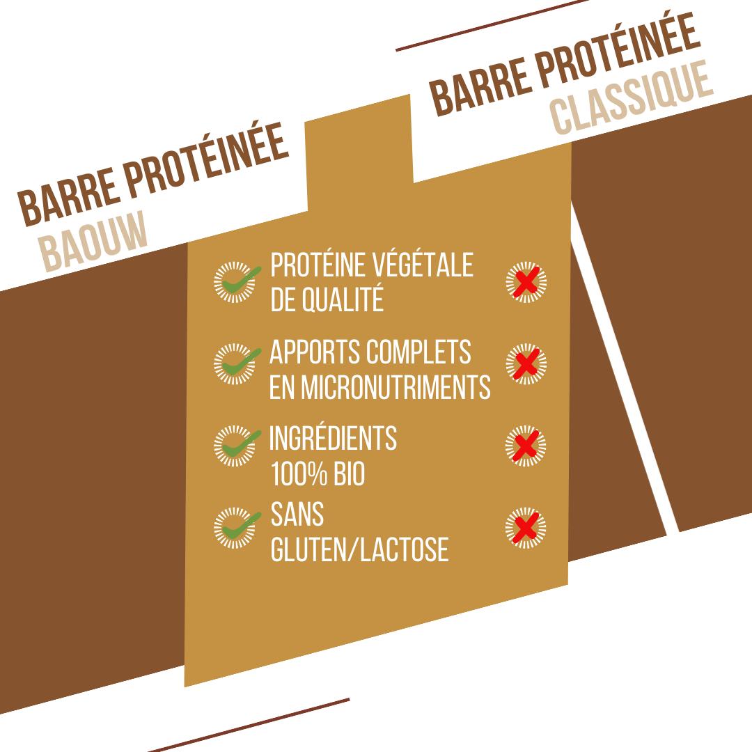 BAOUW ORGANIC EXTRA Apple/Cinnamon Protein Bar (50g)