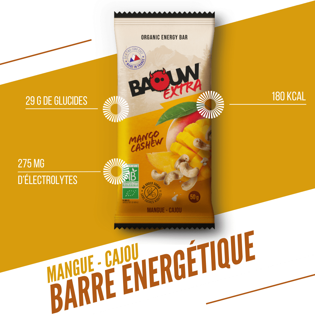 BAOUW ORGANIC EXTRA Mango Cashew Energy Bar (50g)