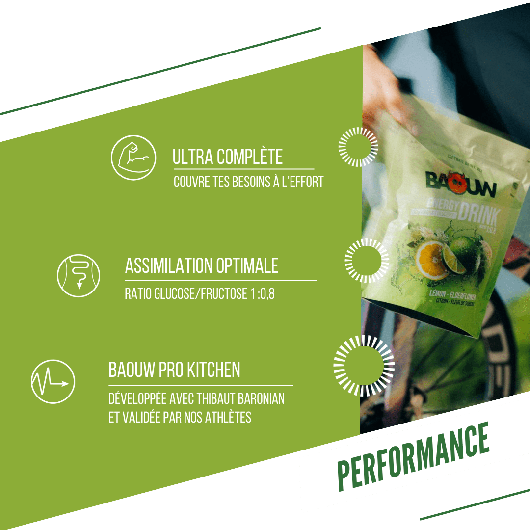BAOUW ISOTONIC Energy Drink (585g) Cytryna, kwiat czarnego bzu