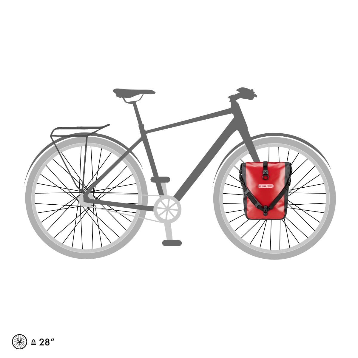 Para toreb bagażowych ORTLIEB SPORT ROLLER 25 L w kolorze czerwonym