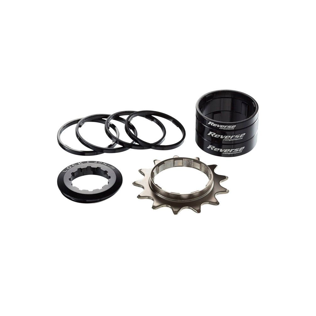 Zestaw REVERSE COMPONENTS Single Speed Kit z 13-zębową zębatką w kolorze czarnym