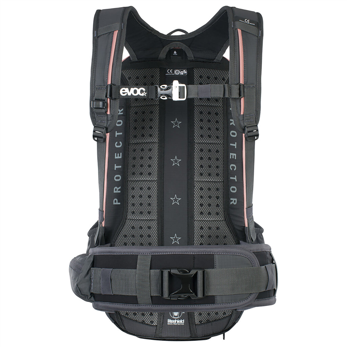 Backpack with Dorsal EVOC PROTECTOR FR ENDURO 16 L Pink