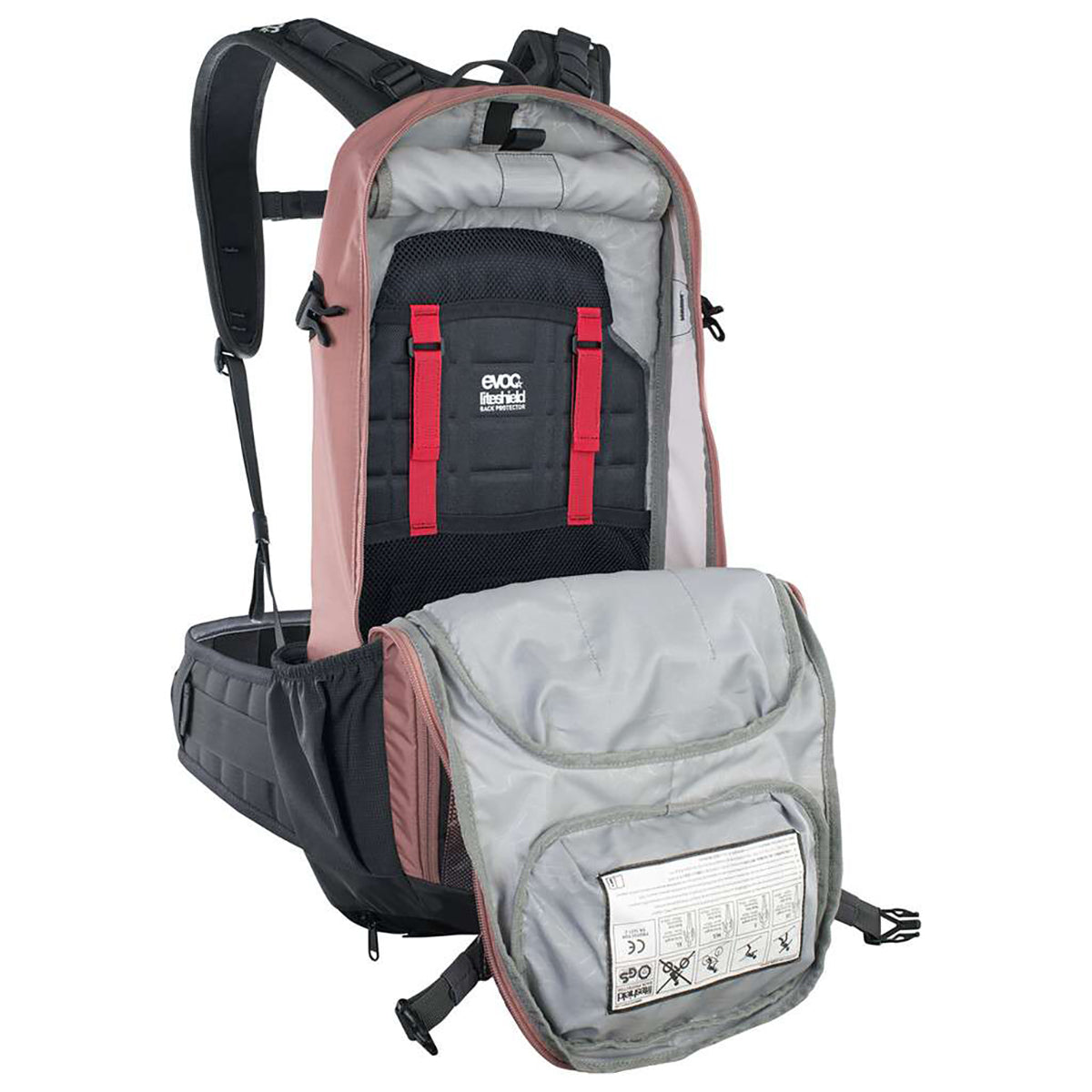 Backpack with Dorsal EVOC PROTECTOR FR ENDURO 16 L Pink