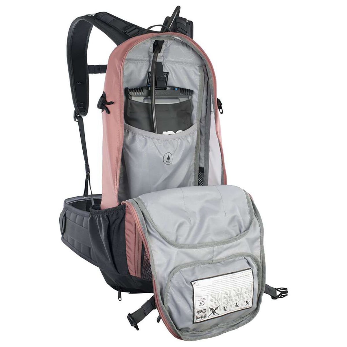 Backpack with Dorsal EVOC PROTECTOR FR ENDURO 16 L Pink