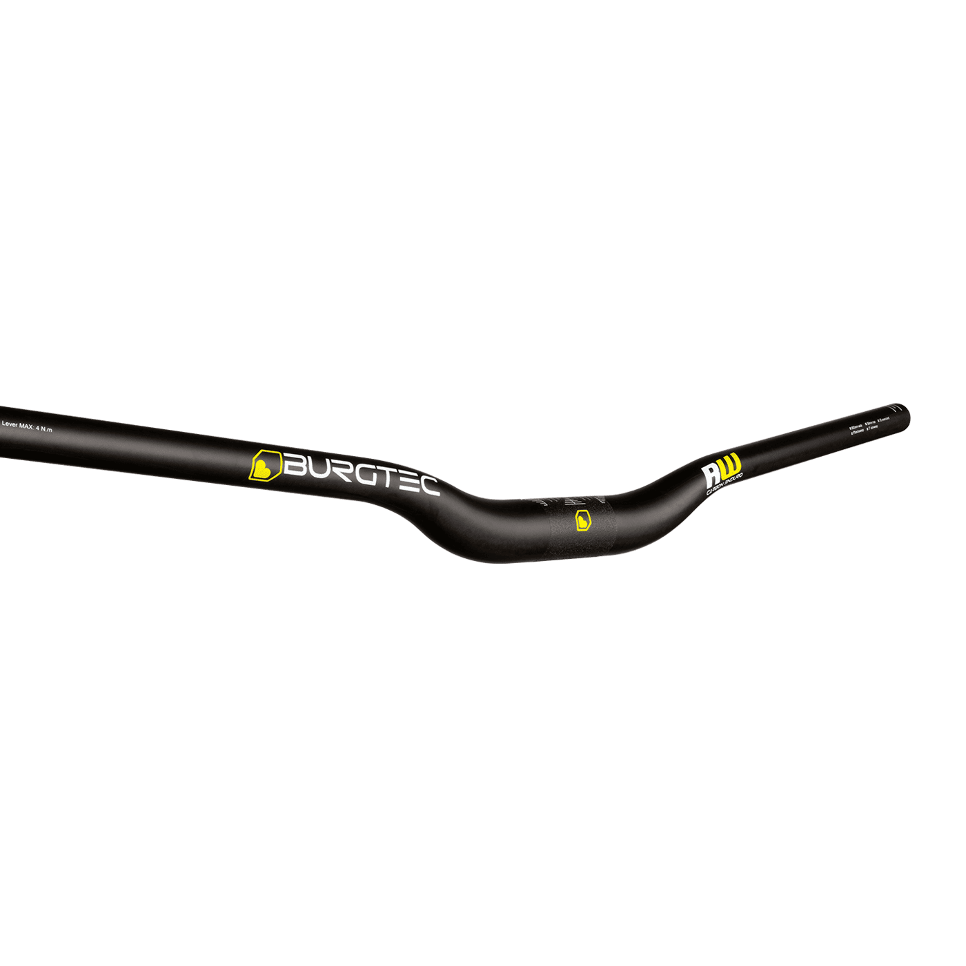 Kierownica karbonowa BURGTEC RIDE WIDE ENDURO Rise 30mm 800mm czarna