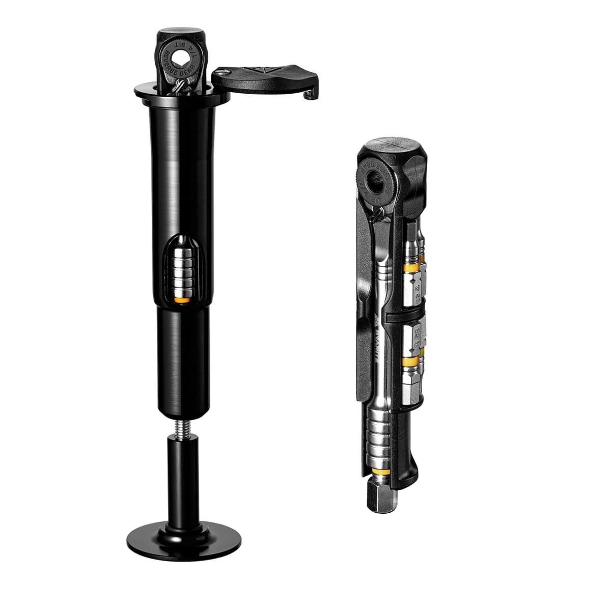 Zintegrowane narzędzie wielofunkcyjne Rura widelca 42 mm Stożkowa GRANITE DESIGN STASH RT (10 narzędzi) Czarny