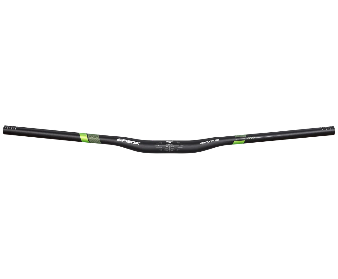 Kierownica SPANK SPIKE 800 VIBROCORE Rise 15mm 31.8/800mm czarny/zielony