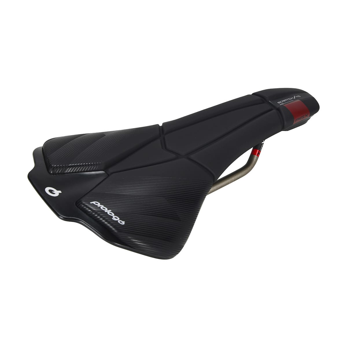 Siodło karbonowe PROLOGO SCRATCH M5 AGX RAILS o szerokości 140 mm, czarne