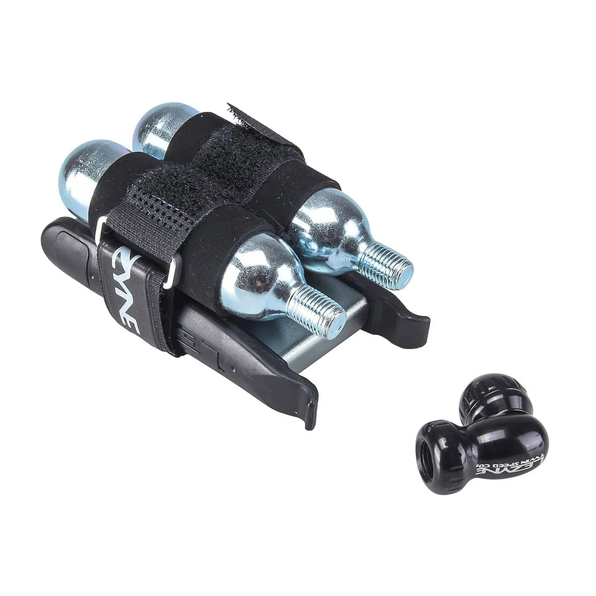 LEZYNE TWIN KIT Nasadka udarowa CO2 + gwintowany nabój CO2 16 g (x2)