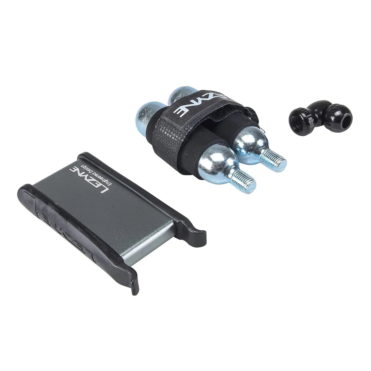 LEZYNE TWIN KIT Nasadka udarowa CO2 + gwintowany nabój CO2 16 g (x2)