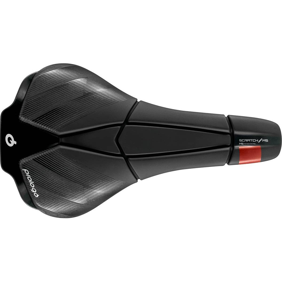 Siodło karbonowe PROLOGO SCRATCH M5 AGX RAILS o szerokości 140 mm, czarne