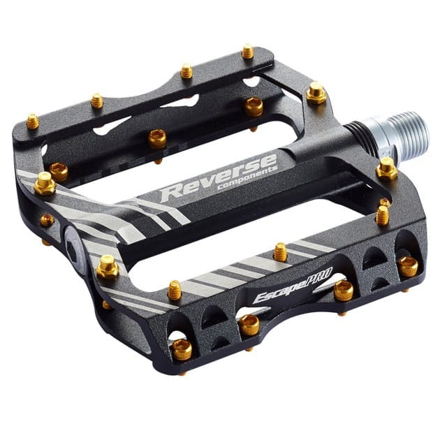 flat pedals reverse REVERSE COMPONENTS ESCAPE PRO flat pedals Black/Gold – Probikeshop