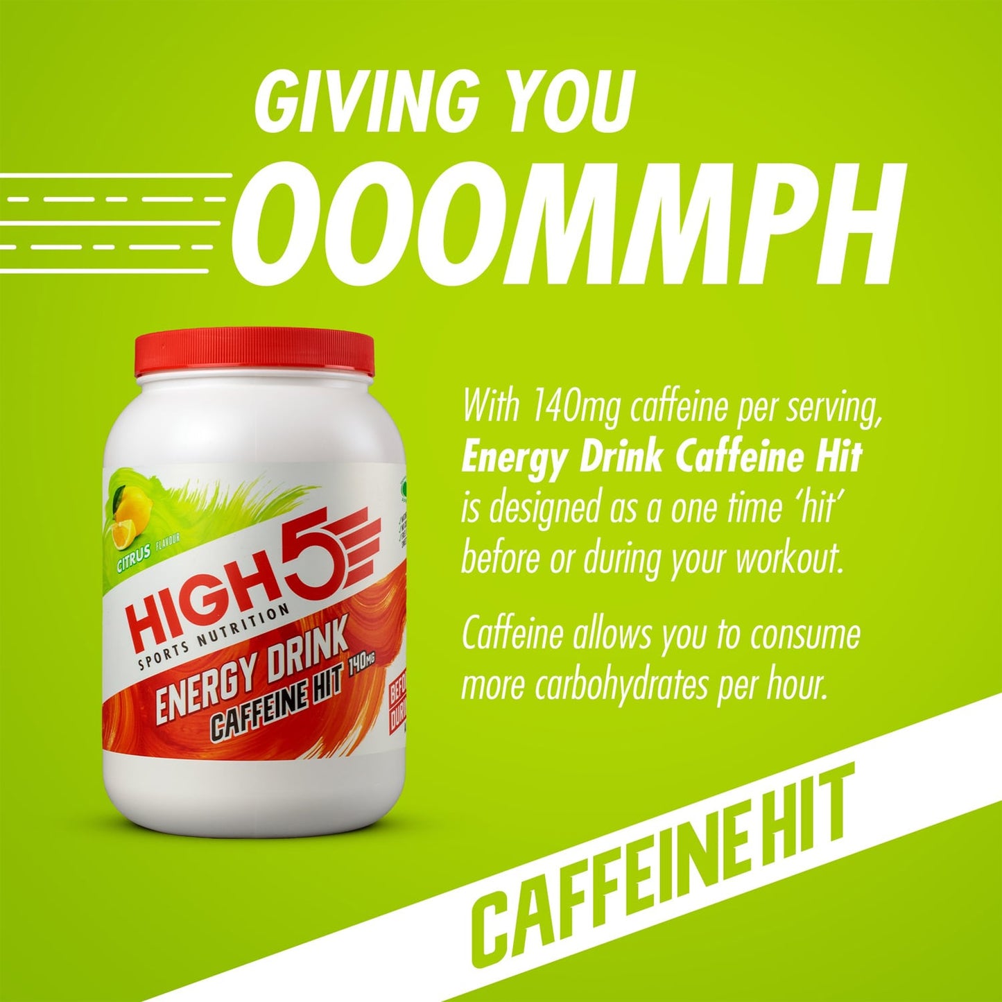 Energy Drink High5 ENERGY DRINK CAFFEINE HIT (1,4kg) Lemon