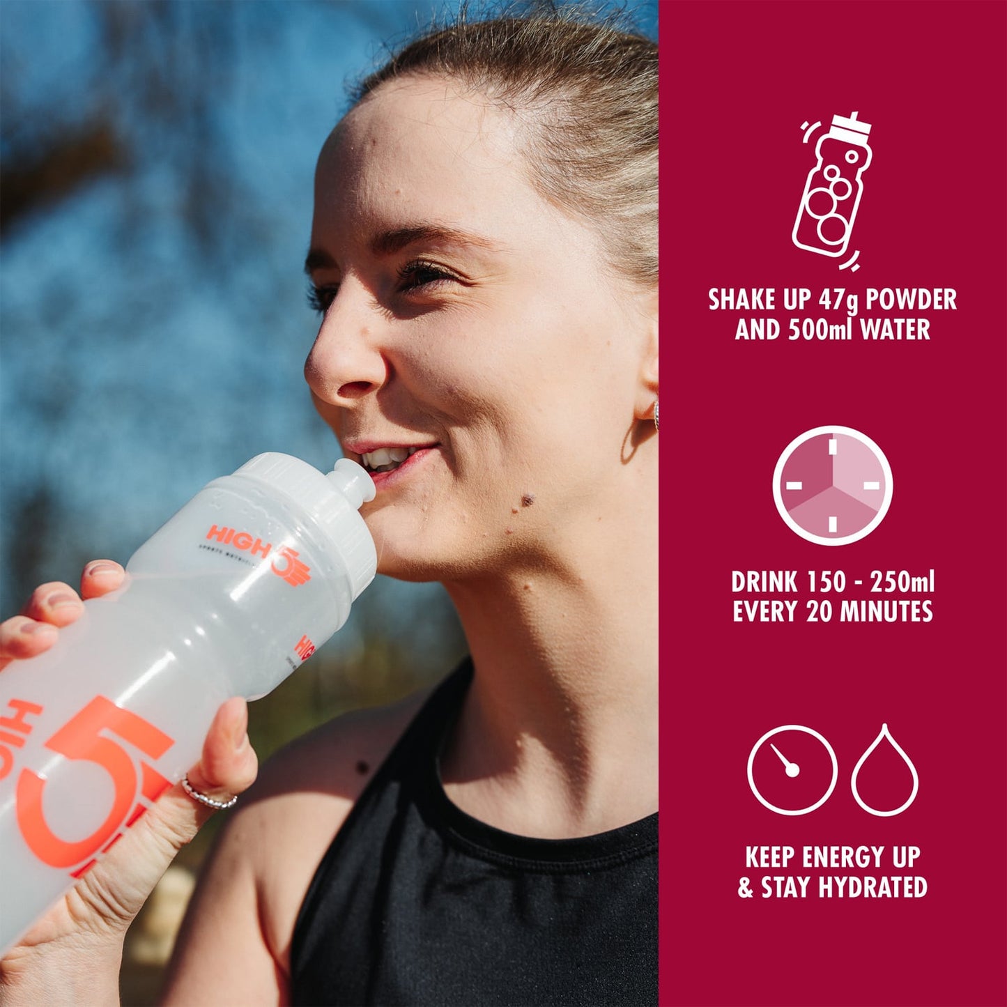 Napój energetyczny High5 ENERGY DRINK (47g) Czerwone Owoce