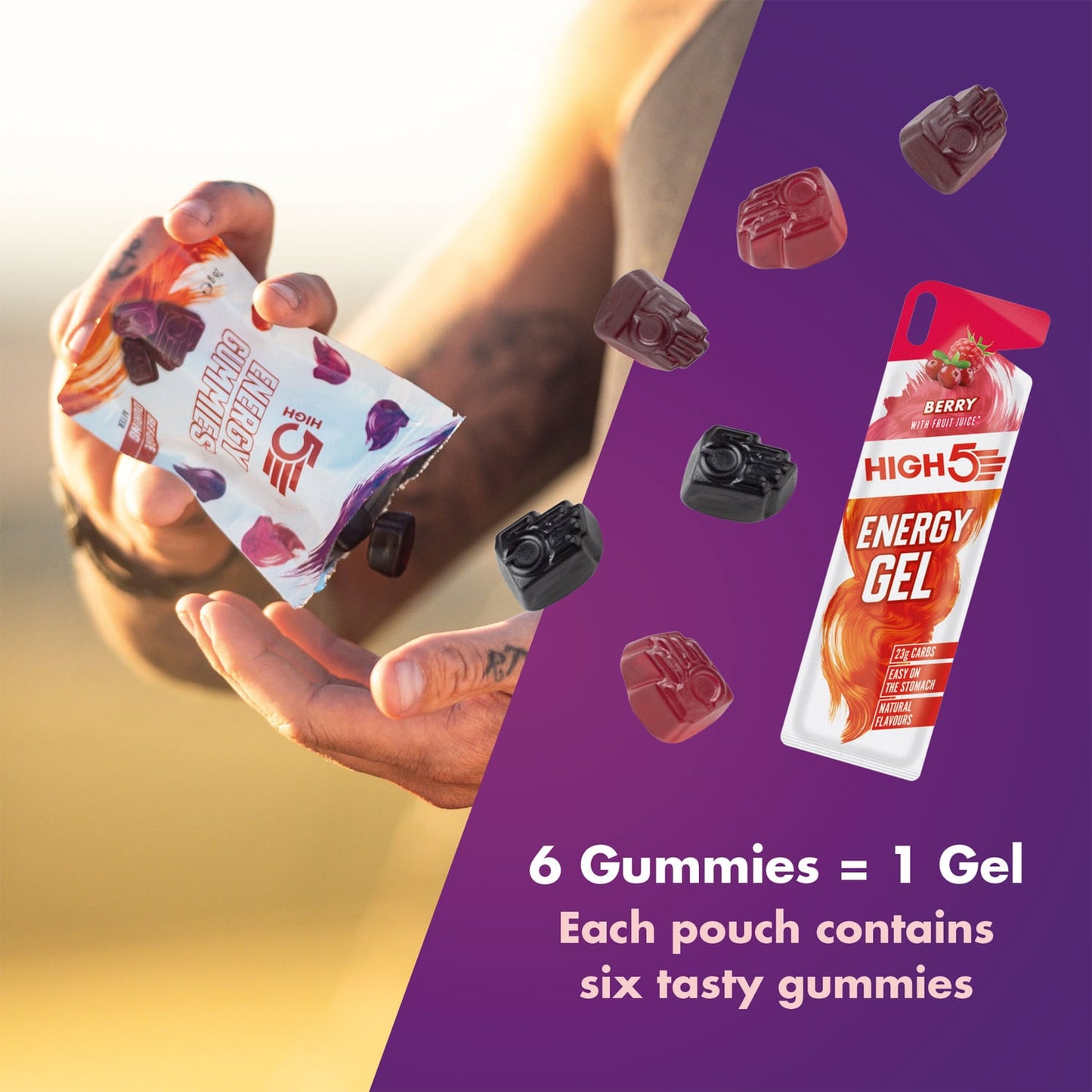 High5 TA Energy GUMMIES (26g) Czerwone owoce