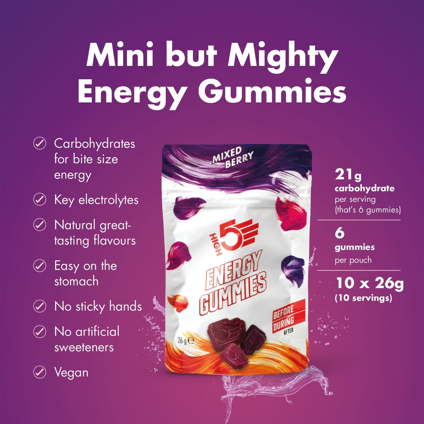 High5 TA Energy GUMMIES (26g) Czerwone owoce