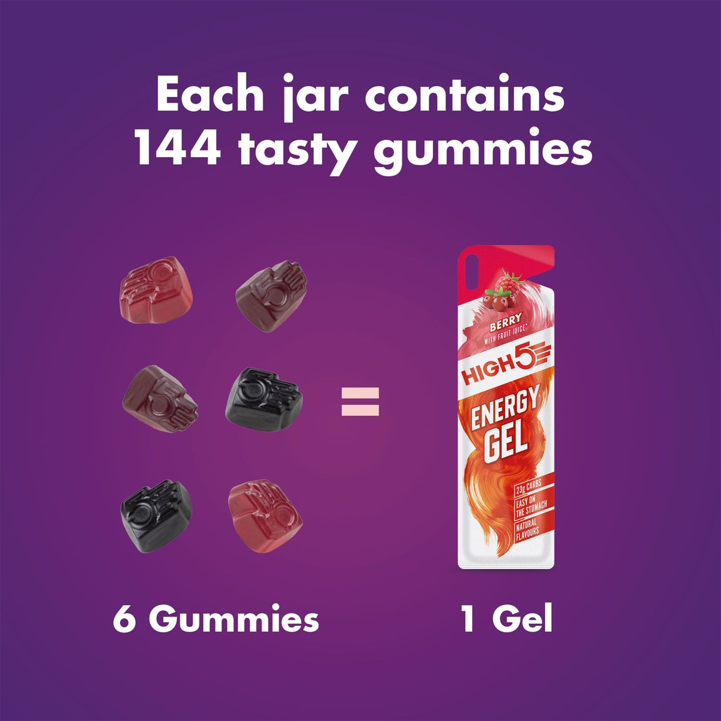 High5 TA Energy GUMMIES (26g) Czerwone owoce