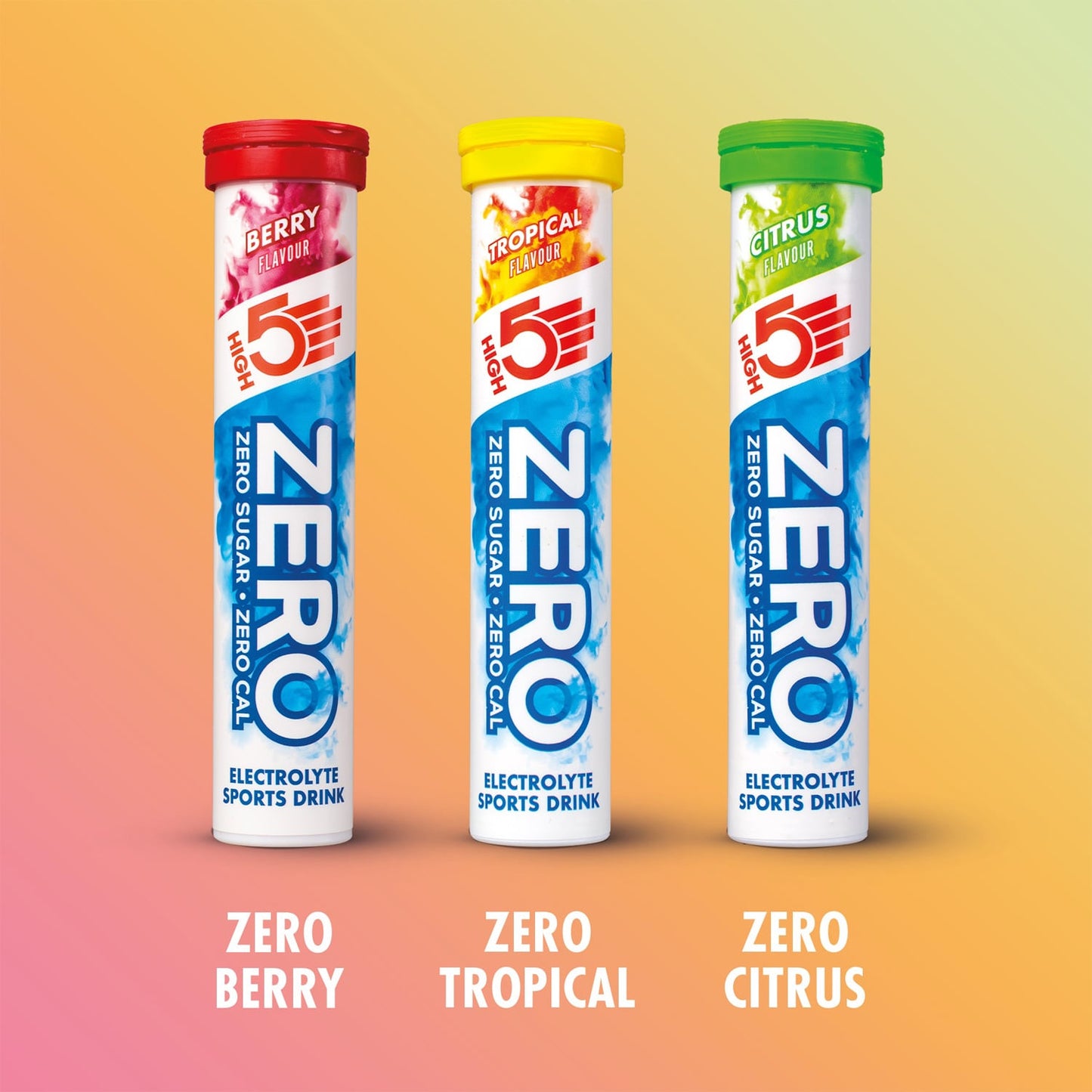 3x20 opakowań pastylek High5 ZERO Hydration Electrolyte Fruits Red/Lemon/Tropical Lozenges