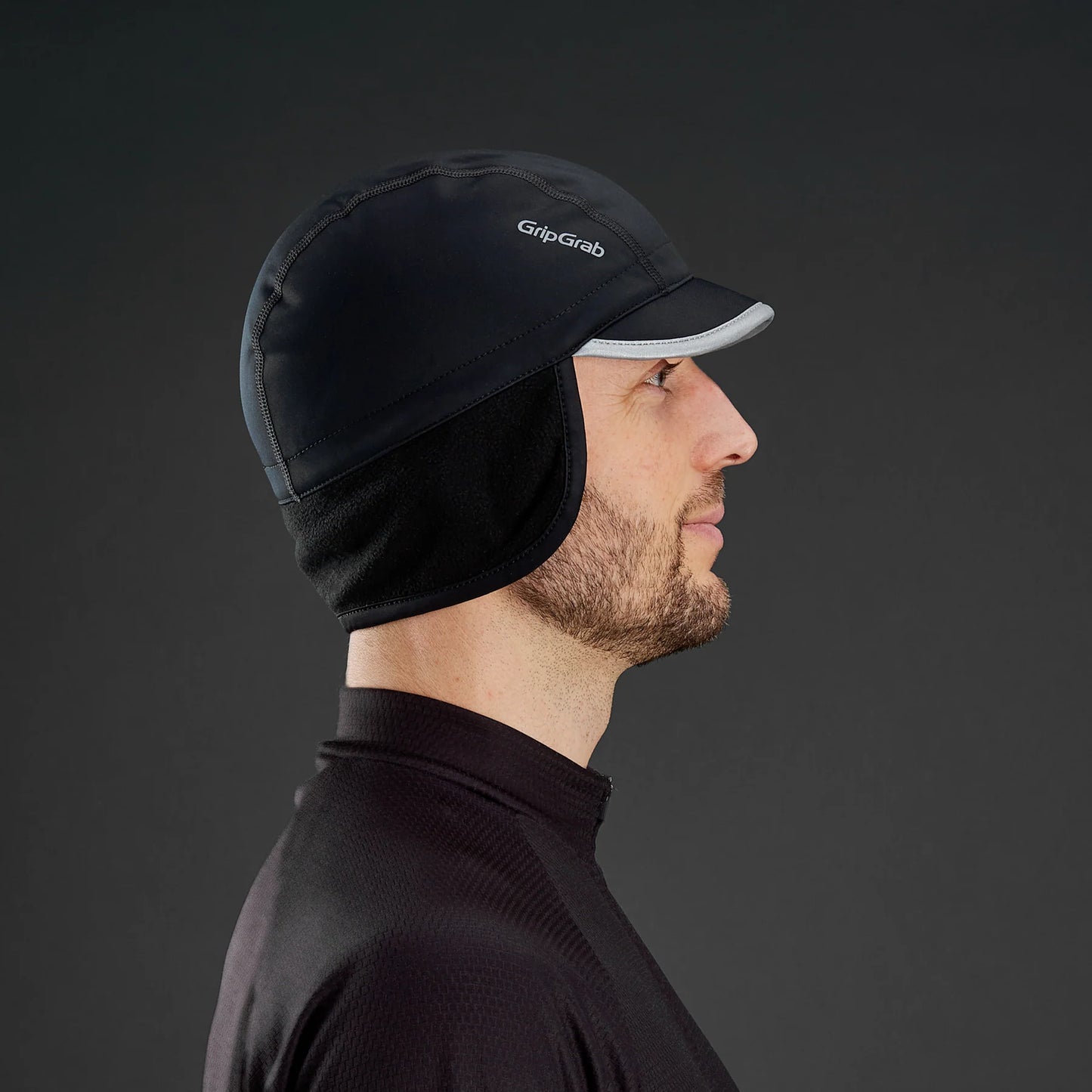 Bonnet GRIPGRAB BELGIAN STYLE THERMAL WINDPROOF WINTER Black