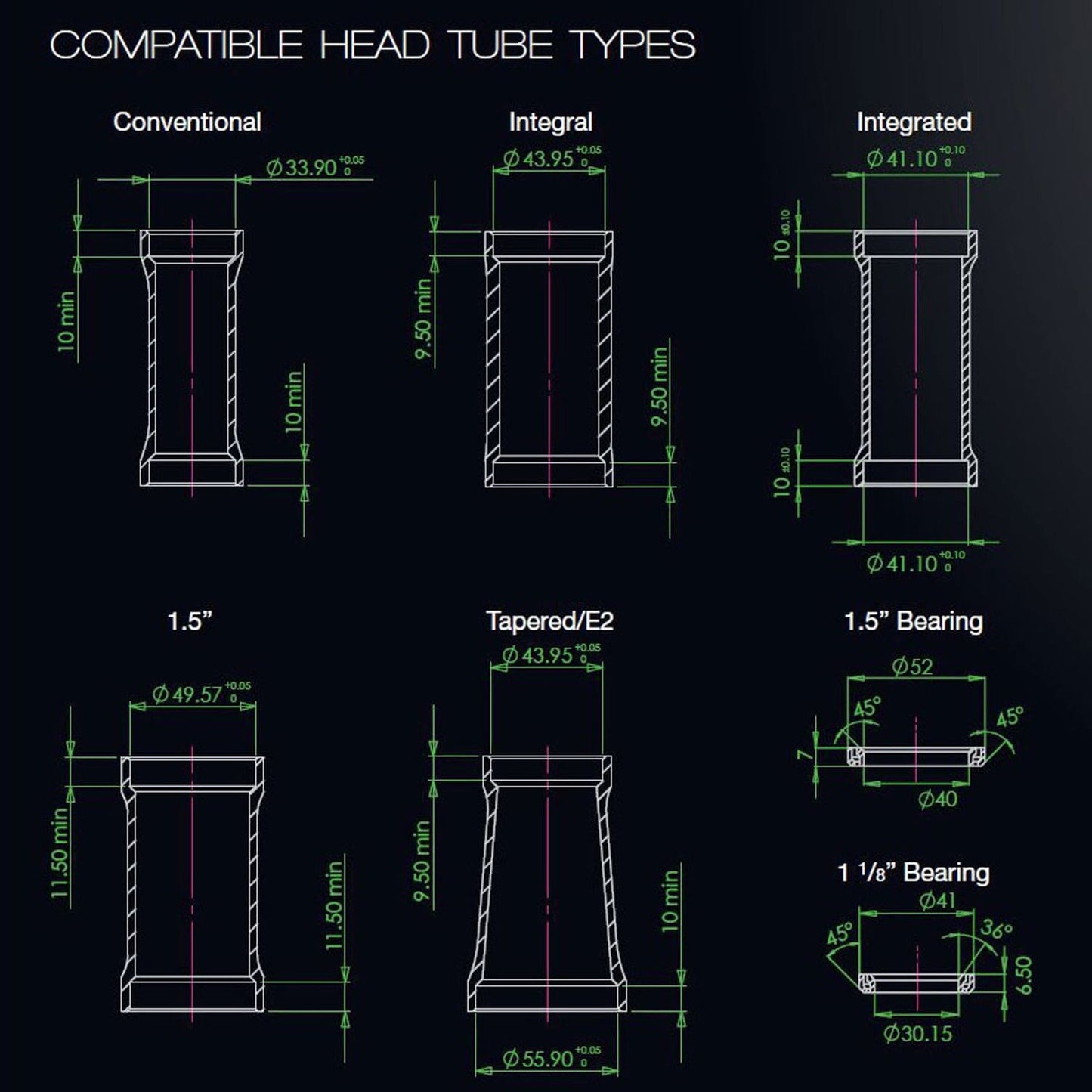 High bowl for HOPE PICK'N'MIX 1"1/8 IS41 Integrated Headset Black